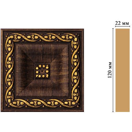 Вставка цветная Decomaster (Декомастер) 120х120х22 мм D208-1