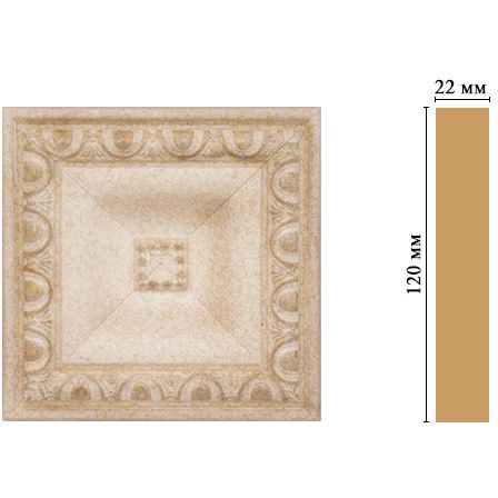 Вставка цветная Decomaster (Декомастер) 120х120х22 мм D208-18D