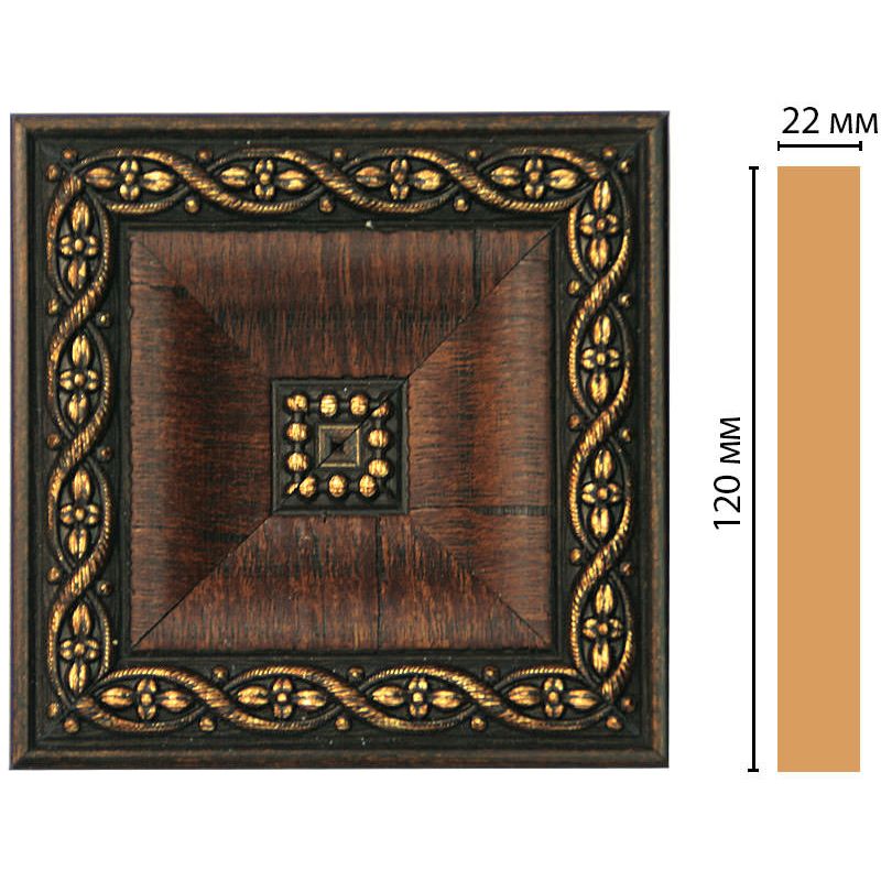 Вставка цветная Decomaster (Декомастер) 120х120х22 мм D208-2