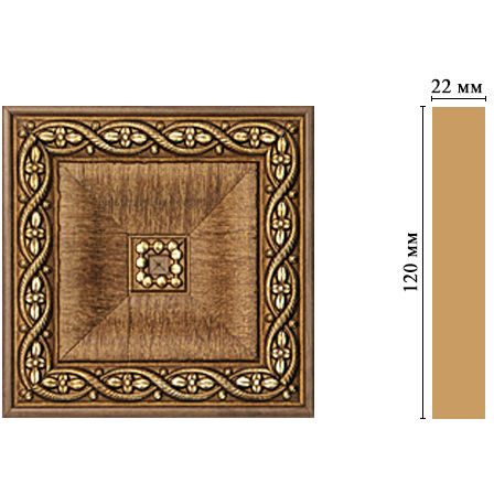 Вставка цветная Decomaster (Декомастер) 120х120х22 мм D208-3