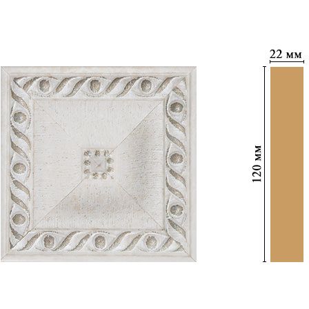 Вставка цветная Decomaster (Декомастер) 120х120х22 мм D208-42