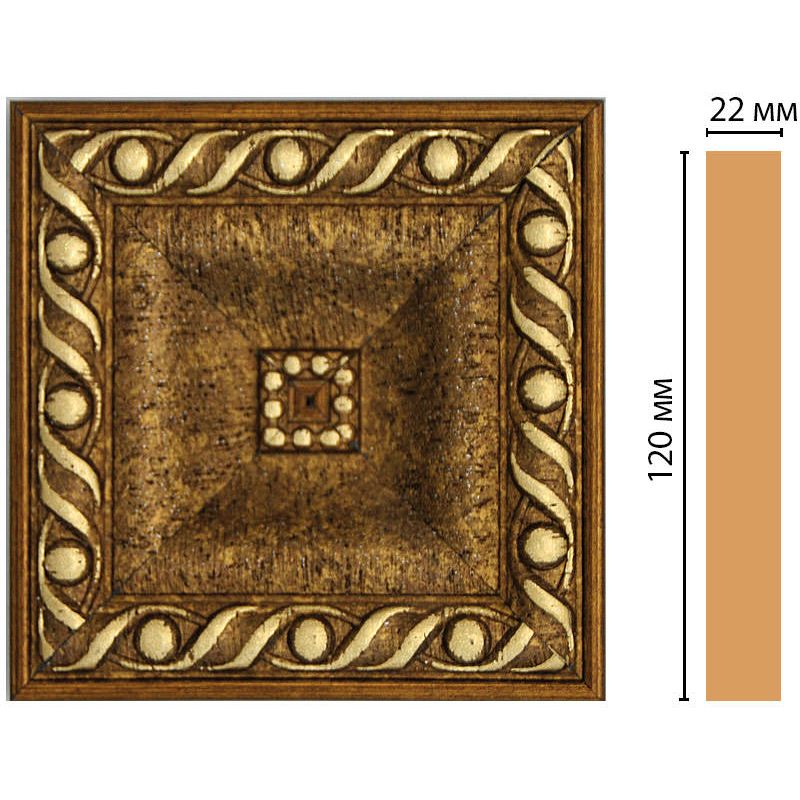 Вставка цветная Decomaster (Декомастер) 120х120х22 мм D208-43