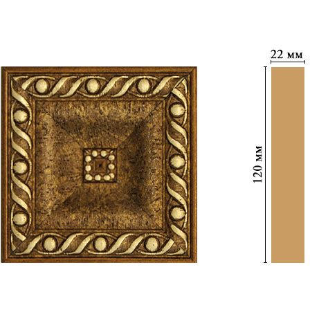 Вставка цветная Decomaster (Декомастер) 120х120х22 мм D208-43