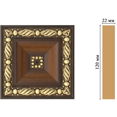 Вставка цветная Decomaster (Декомастер) 120х120х22 мм D208-51