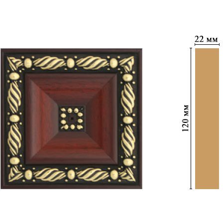 Вставка цветная Decomaster (Декомастер) 120х120х22 мм D208-52