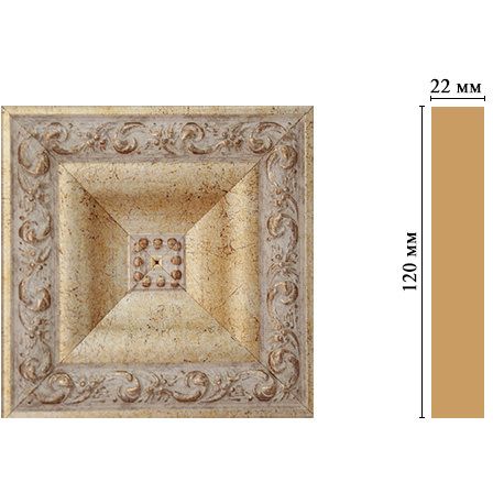 Вставка цветная Decomaster (Декомастер) 120х120х22 мм D208-553