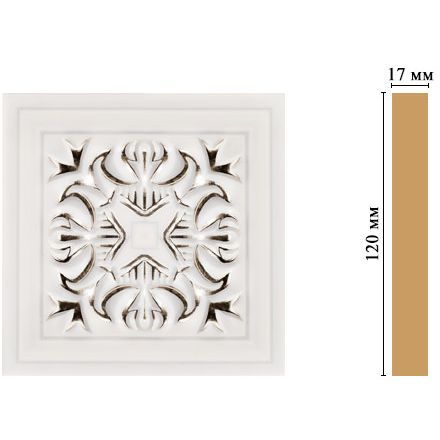 Вставка цветная Decomaster (Декомастер) 120х120х22 мм D208-60