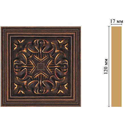 Вставка цветная Decomaster (Декомастер) 120х120х22 мм D208-966