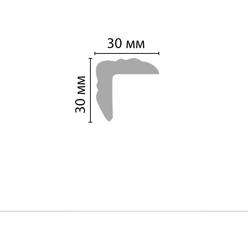 Молдинг гладкий Decomaster (Декомастер) гибкий 35х35х2400 мм 96205F