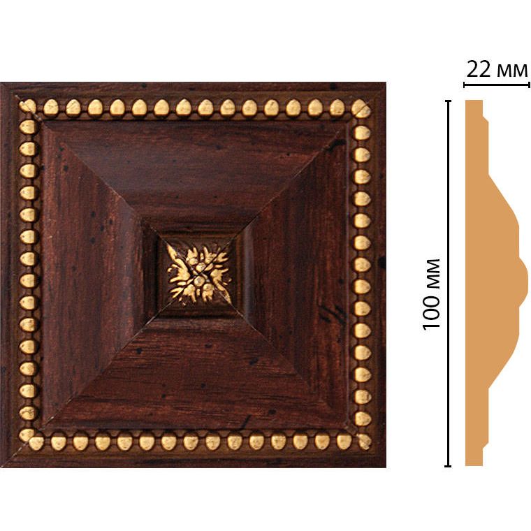 Вставка цветная Decomaster (Декомастер) 100х100х22 мм D209-1084
