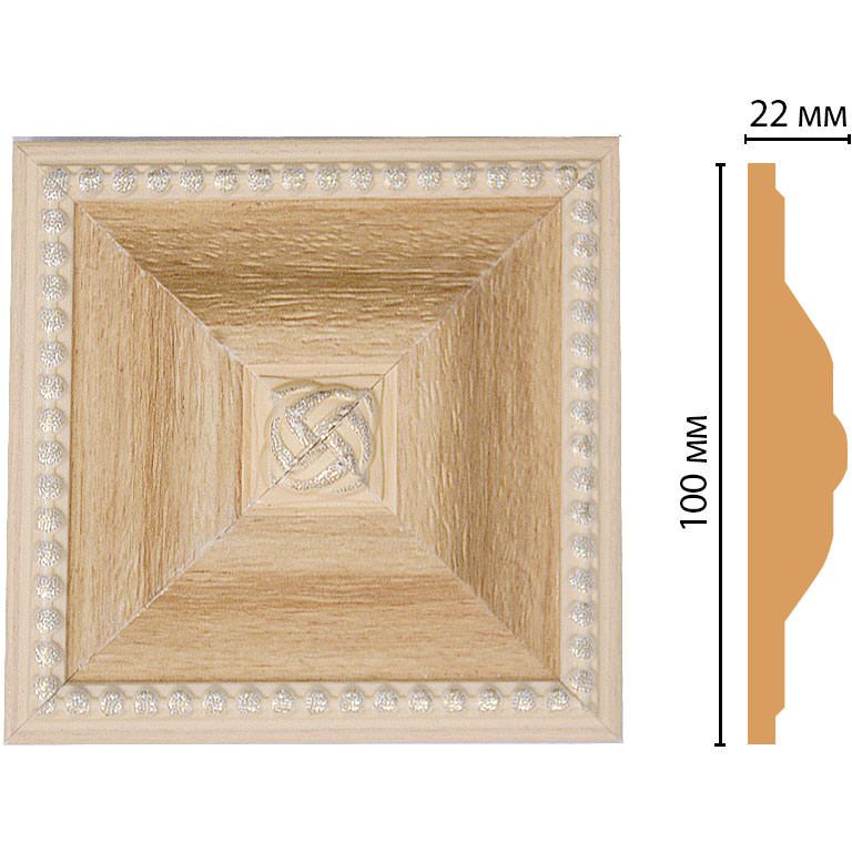 Вставка цветная Decomaster (Декомастер) 100х100х22 мм D209-11