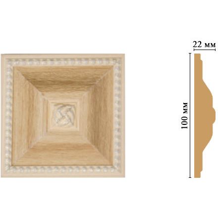 Вставка цветная Decomaster (Декомастер) 100х100х22 мм D209-11