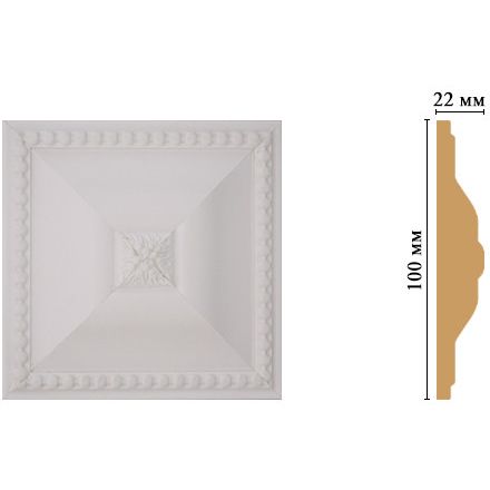 Вставка цветная Decomaster (Декомастер) 100х100х22 мм D209-115