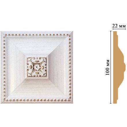 Вставка цветная Decomaster (Декомастер) 100х100х22 мм D209-118