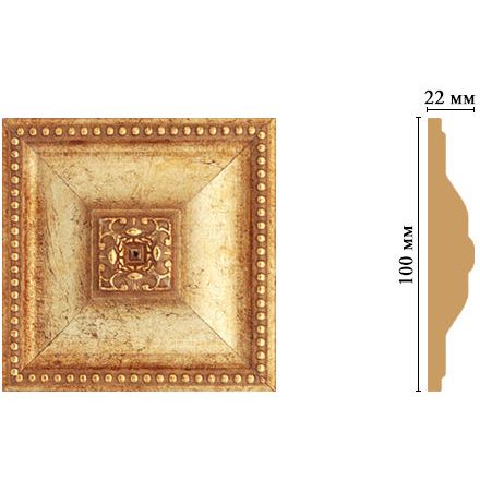 Вставка цветная Decomaster (Декомастер) 100х100х22 мм D209-126
