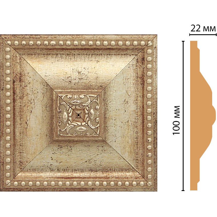 Вставка цветная Decomaster (Декомастер) 100х100х22 мм D209-127