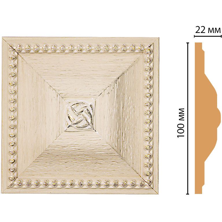 Вставка цветная Decomaster (Декомастер) 100х100х22 мм D209-13