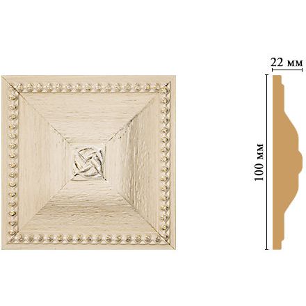 Вставка цветная Decomaster (Декомастер) 100х100х22 мм D209-13