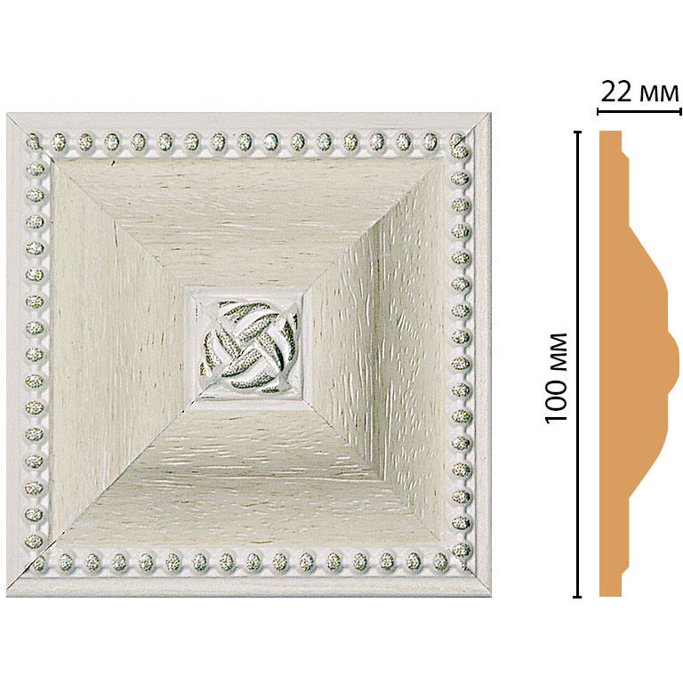 Вставка цветная Decomaster (Декомастер) 100х100х22 мм D209-15