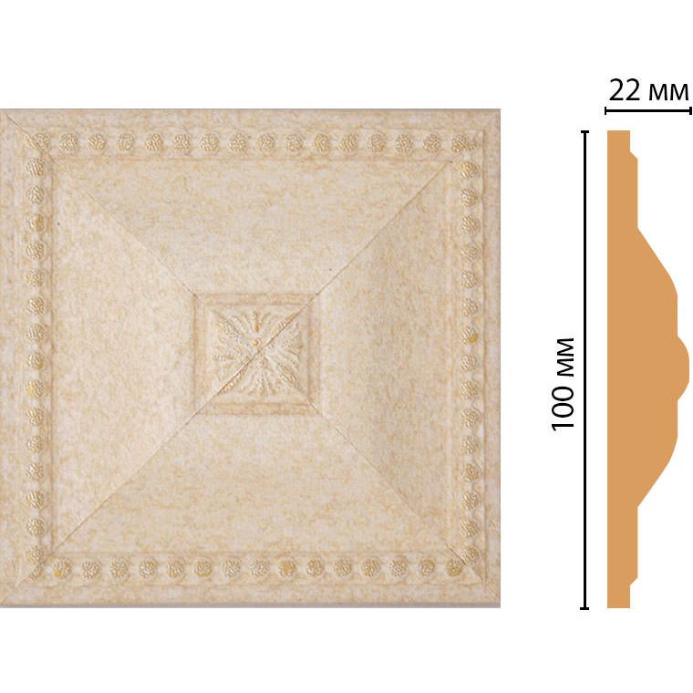 Вставка цветная Decomaster (Декомастер) 100х100х22 мм D209-18D