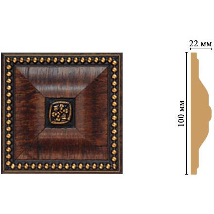 Вставка цветная Decomaster (Декомастер) 100х100х22 мм D209-2