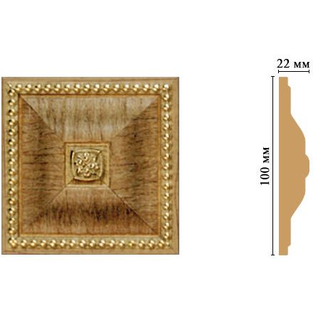 Вставка цветная Decomaster (Декомастер) 100х100х22 мм D209-4