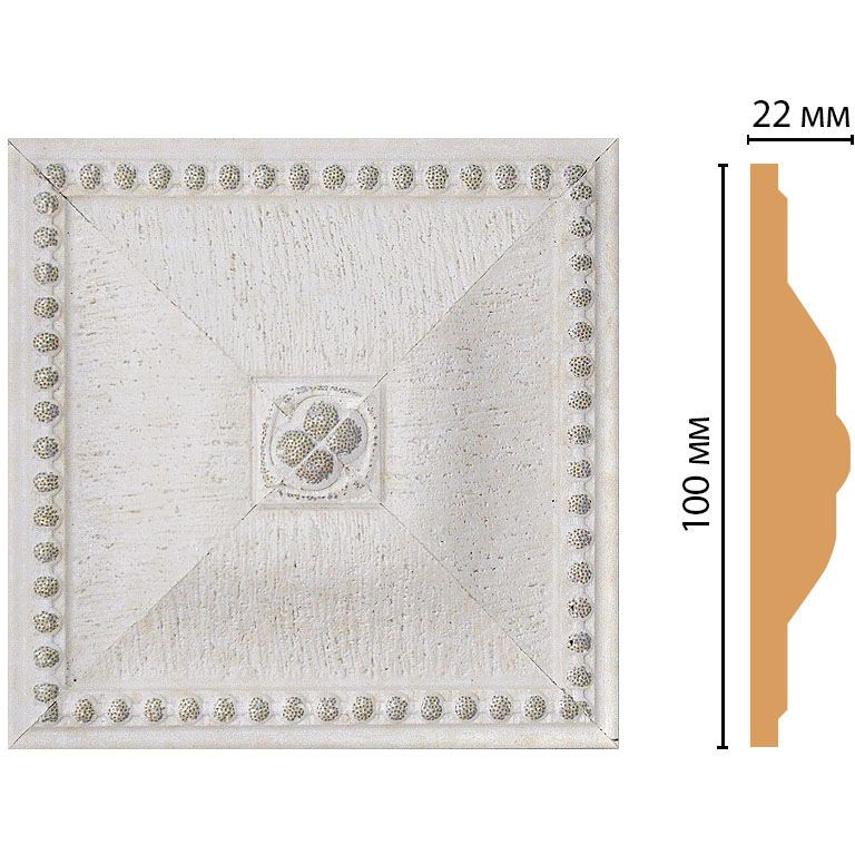 Вставка цветная Decomaster (Декомастер) 100х100х22 мм D209-42