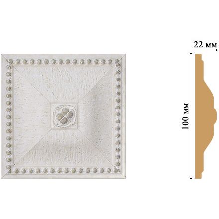 Вставка цветная Decomaster (Декомастер) 100х100х22 мм D209-42