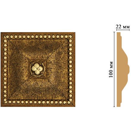 Вставка цветная Decomaster (Декомастер) 100х100х22 мм D209-43