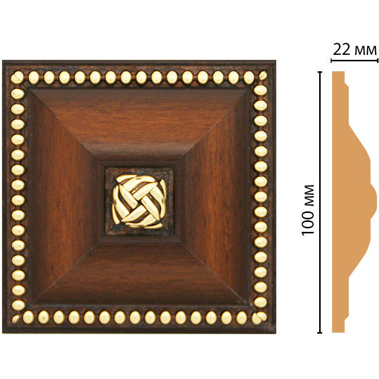 Вставка цветная Decomaster (Декомастер) 100х100х22 мм D209-51