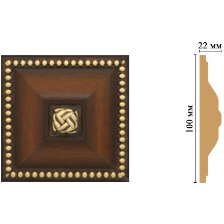 Вставка цветная Decomaster (Декомастер) 100х100х22 мм D209-51