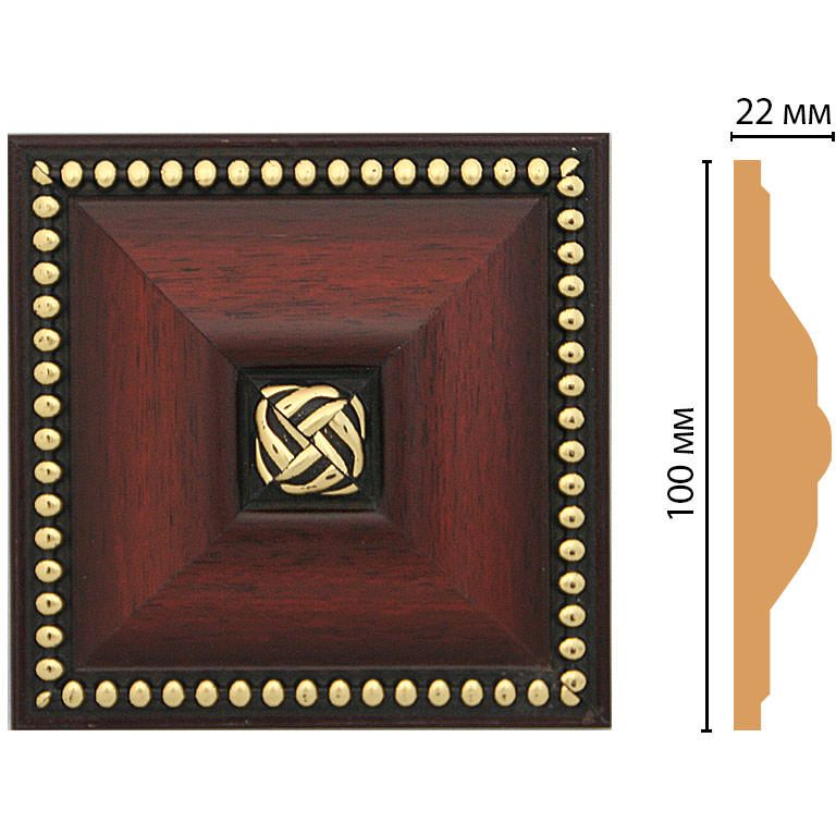Вставка цветная Decomaster (Декомастер) 100х100х22 мм D209-52
