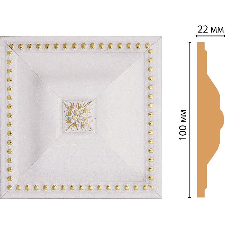 Вставка цветная Decomaster (Декомастер) 100х100х22 мм D209-54