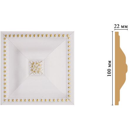 Вставка цветная Decomaster (Декомастер) 100х100х22 мм D209-54