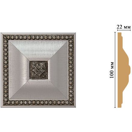 Вставка цветная Decomaster (Декомастер) 100х100х22 мм D209-55