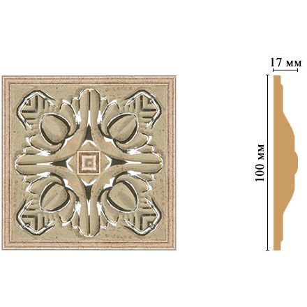 Вставка цветная Decomaster (Декомастер) 100х100х22 мм D209-59