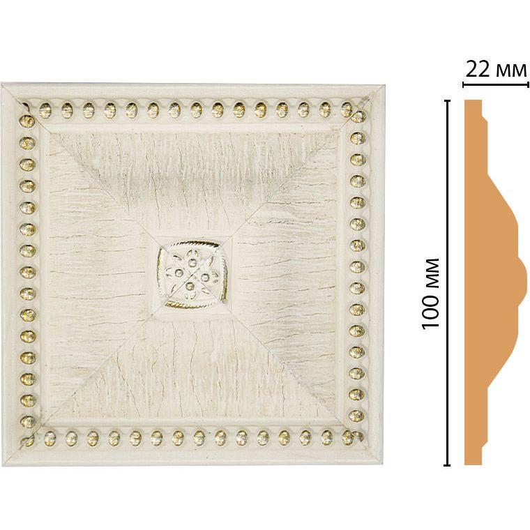 Вставка цветная Decomaster (Декомастер) 100х100х22 мм D209-6