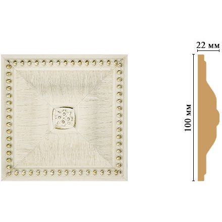 Вставка цветная Decomaster (Декомастер) 100х100х22 мм D209-6