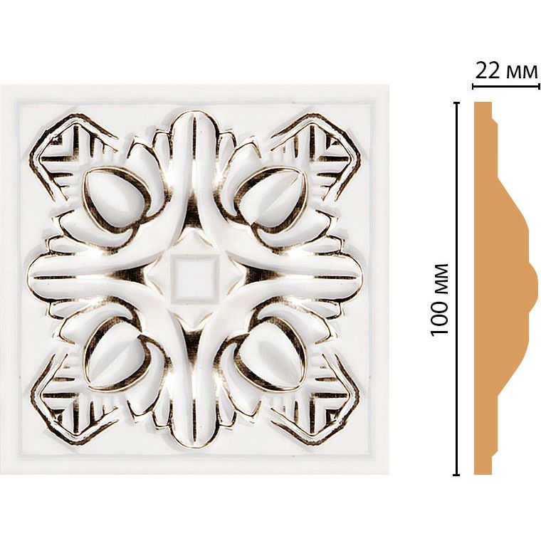 Вставка цветная Decomaster (Декомастер) 100х100х22 мм D209-60