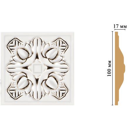 Вставка цветная Decomaster (Декомастер) 100х100х22 мм D209-60