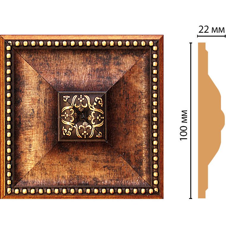 Вставка цветная Decomaster (Декомастер) 100х100х22 мм D209-767