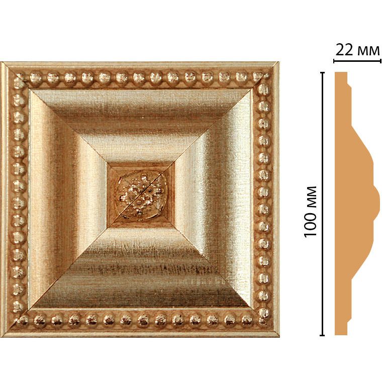 Вставка цветная Decomaster (Декомастер) 100х100х22 мм D209-933