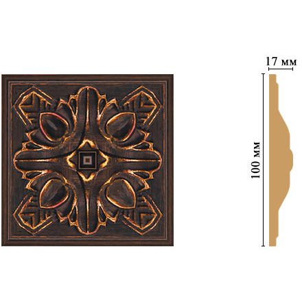 Вставка цветная Decomaster (Декомастер) 100х100х22 мм D209-966