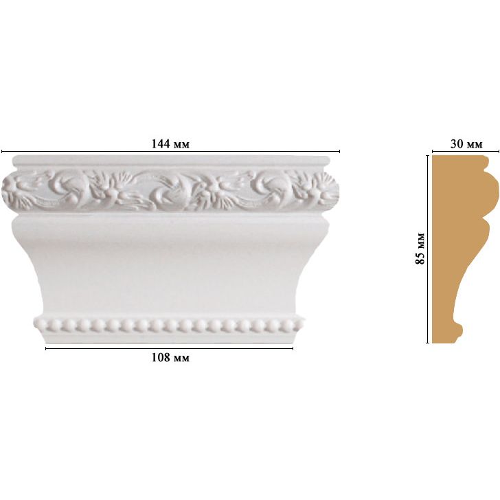 Капитель Decomaster (Декомастер) 144х85х30 мм D202-115