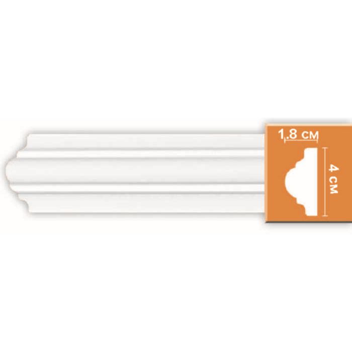 Молдинг гладкий Decomaster (Декомастер) гибкий 40х18х2400 мм 97010F