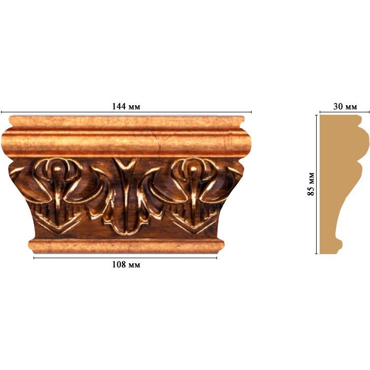 Капитель Decomaster (Декомастер) 144х85х30 мм D202-1223