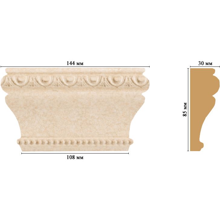 Капитель Decomaster (Декомастер) 144х85х30 мм D202-18D