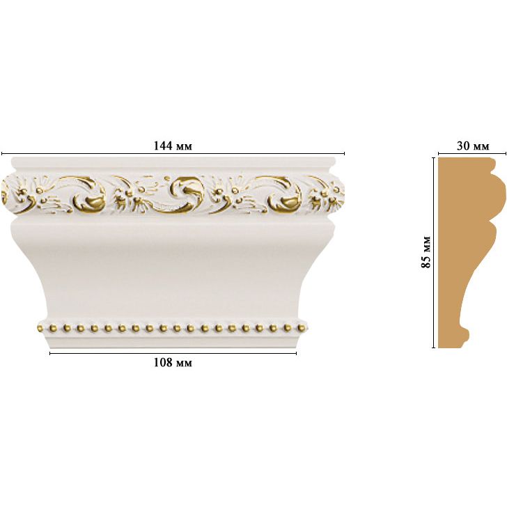 Капитель Decomaster (Декомастер) 144х85х30 мм D202-54