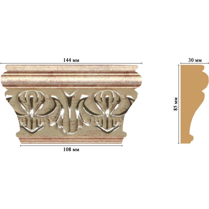 Капитель Decomaster (Декомастер) 144х85х30 мм D202-59
