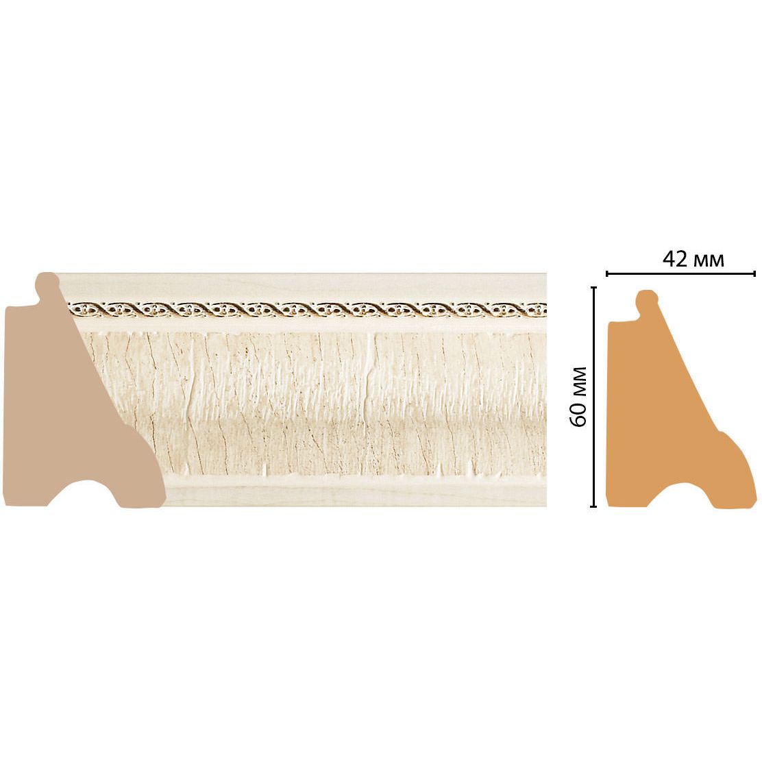 Багет Decomaster (Декомастер) 60х42х2900 мм 175-6